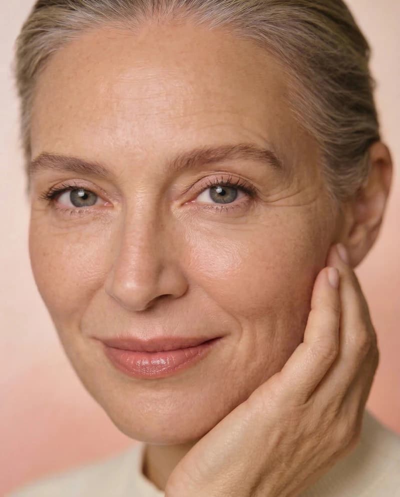 Woman with radiant, healthy skin